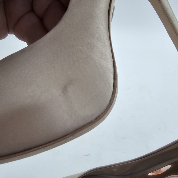 Badgley Mischka Kiara Embellished Peep-Toe Satin Pumps Size US /9 - Picture 10 of 10